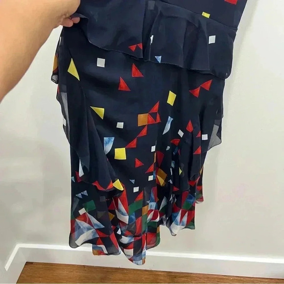 Joie Kiersten Printed Silk‎ Ruffle Dress-Size 4 - Picture 10 of 13